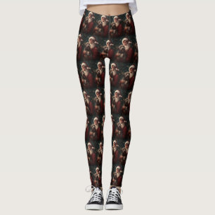 Avstämd stolpe Griffon Jultomten jul Leggings