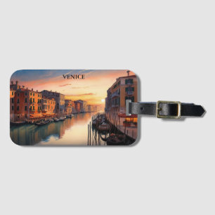 Avstämning av Venedigs Italien Sunset View Bagagebricka