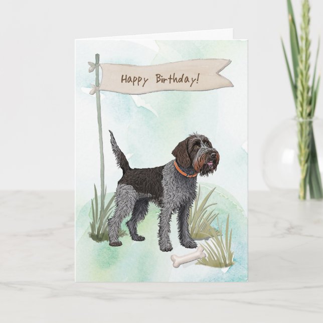Avstämt stolsdiagram Hund Birthday-tecken Kort (Framsida)