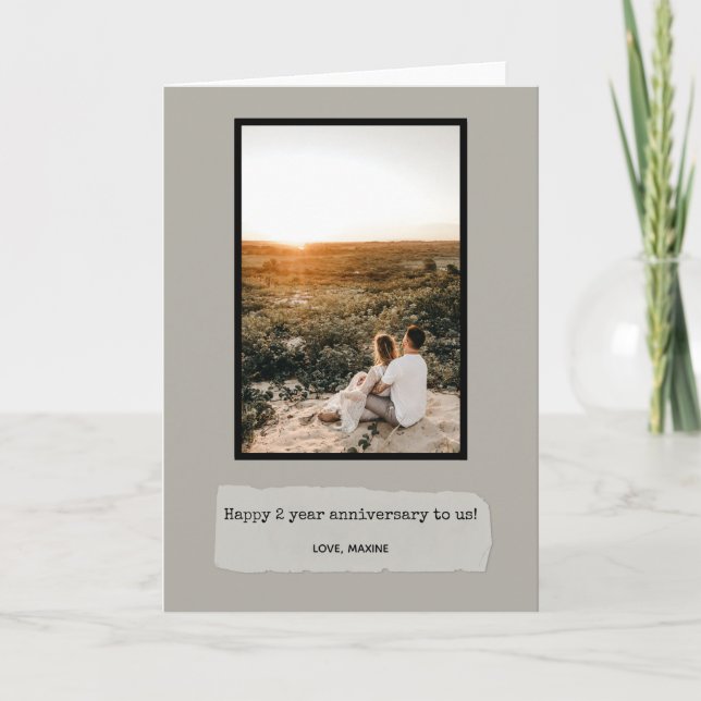 avstånd årsjubileum i kärlek kort (Framsida)