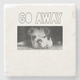 Avstånd av Womens English Bulldog Puppy Social Stenunderlägg