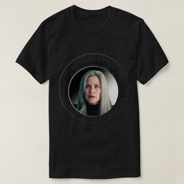 Avstånd En handskakning är tillgänglig på begäran T Shirt (Design framsida)