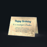 Avstånd Grattis på födelsedagen Brother Card Kort<br><div class="desc">Luxury Guld Avstånd Grattis på födelsedagen Brother personlig Greeting Card.</div>