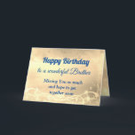 Avstånd Grattis på födelsedagen Brother Card Kort<br><div class="desc">Luxury Guld Avstånd Grattis på födelsedagen Brother personlig Greeting Card.</div>