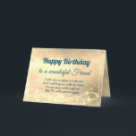Avstånd Grattis på födelsedagen Friend Card Kort<br><div class="desc">Luxury Guld Avstånd Grattis på födelsedagen Friend personlig Greeting Card.</div>