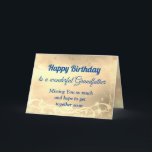 Avstånd Grattis på födelsedagen Grandfather Card Kort<br><div class="desc">Luxury Guld Avstånd Grattis på födelsedagen Grandfather personlig Greeting Card.</div>