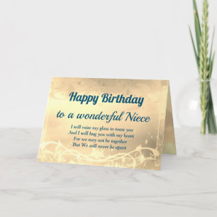 Avstånd Grattis på födelsedagen Niece Card Kort
