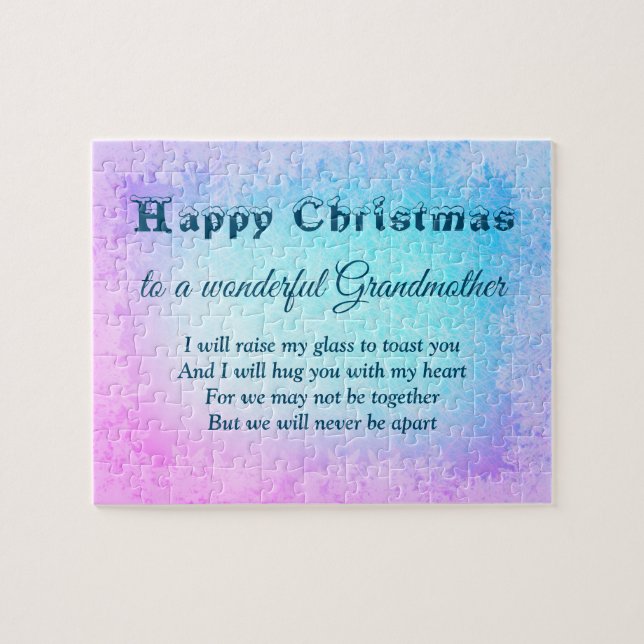 Avstånd Lycklig jul 2020 mormor Pussel (Horisontell)