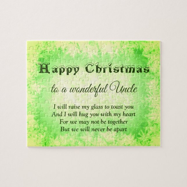 Avstånd Lycklig-julmorbror Pussel (Horisontell)