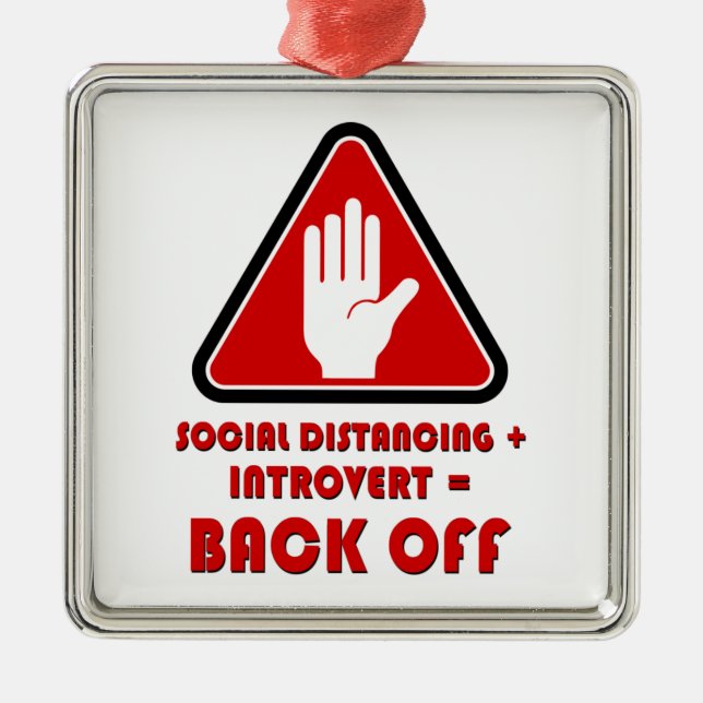 Avstånd och introduktion i social, Bakåt av Julgransprydnad Metall (Framsidan)