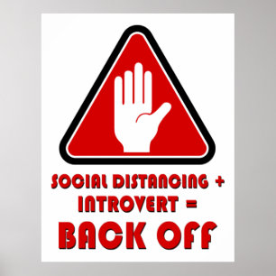 Avstånd och introduktion i social, Bakåt av Poster