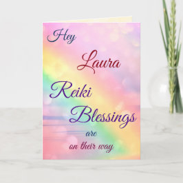 Avstånd Reiki hämta bra hälsning Kort