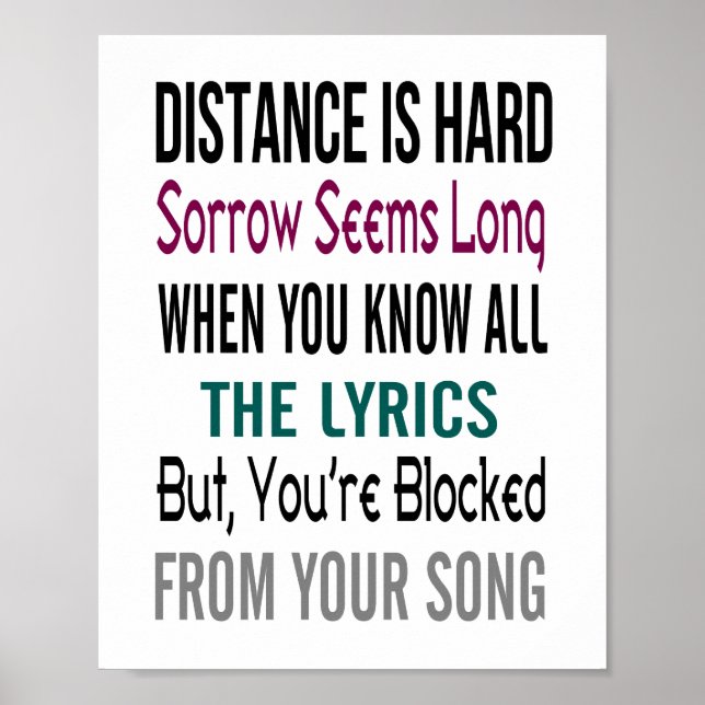 Avstånd (standard bild ram storlek) poster (Framsidan)