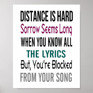 Avstånd (standard bild ram storlek) poster