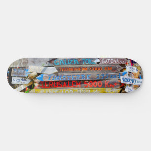 Avstånd tecken mini skateboard bräda 18,5 cm