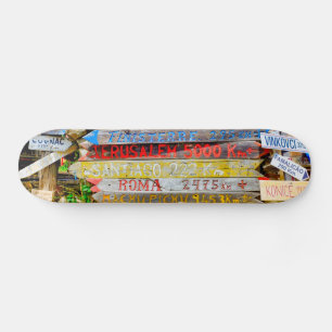 Avstånd tecken mini skateboard bräda 18,5 cm