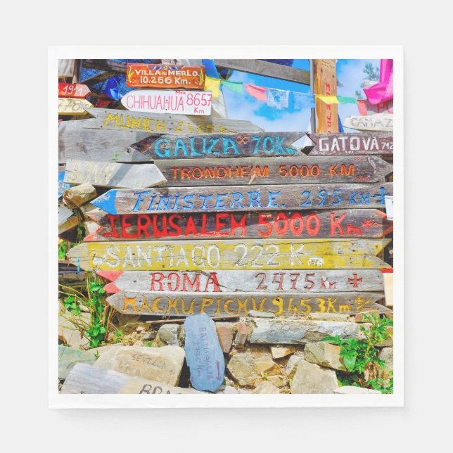 Avstånd tecken pappersservett (Framsidan)