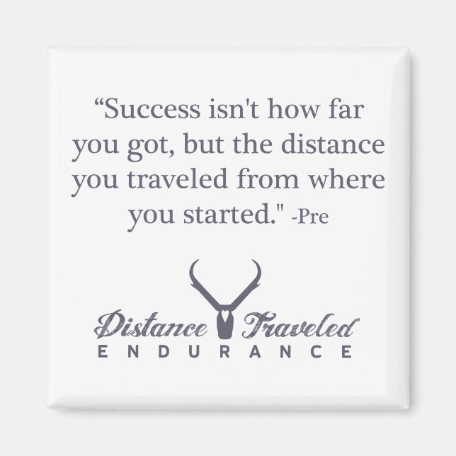 Avstånd Traved Endurance Quote Magnet (Framsidan)