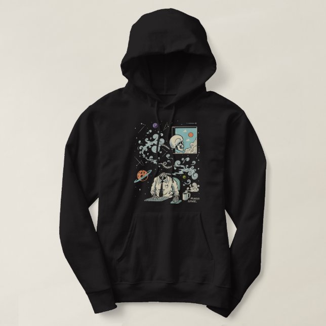 Avstånd ut ADHD Skeleton T-Shirt Hoodie (Design framsida)