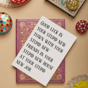 Avstigningskort - Lycka till i din nya stubinerade Julkort