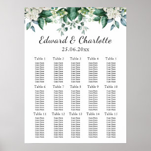Avstörande matris av Blommigt Bröllop Poster