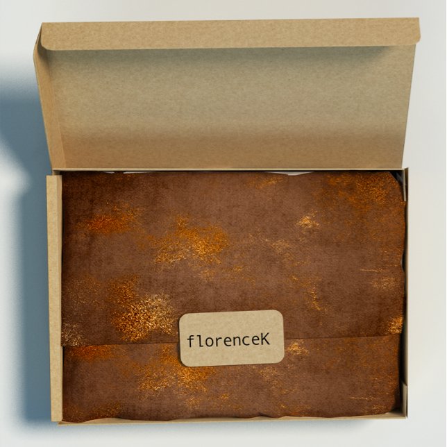 Avstruken dammbrytning av den stressade Guld Brown Presentpapper (Distressed Gold Brown Maroon Rust Wrap Wrapping Paper)