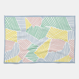 Avstruken form Mönster med brant Färg-streck Kökshandduk