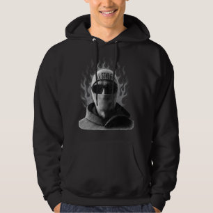 AVSTYLE Mörk Flame Mask Streetwear Design - Fet Hoodie