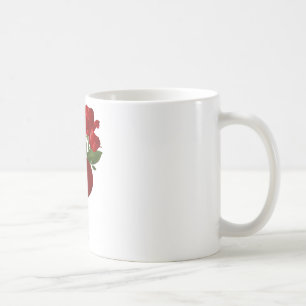 Avsvävande Röd ros och hjärtan Kaffemugg