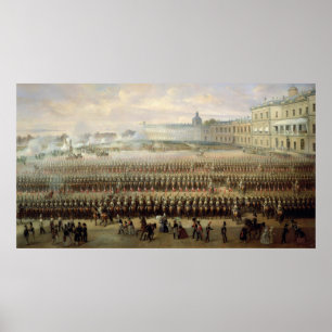 Avtäcka av Paulen mig minnesmärke i Gatchina Poster
