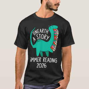 Avtäcka en berättelse sommarläsning 2026 dinosauri t shirt