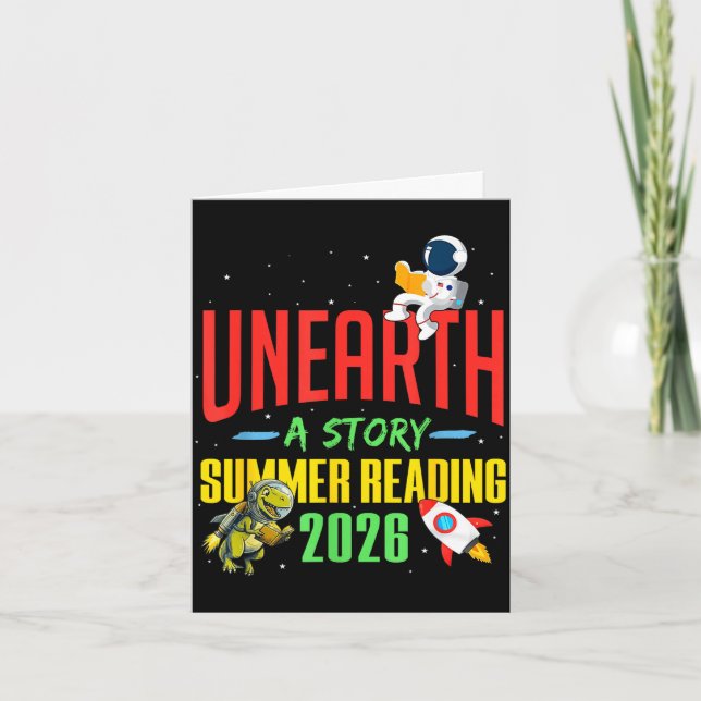 Avtäcka en berättelse sommarläsningsprogram 2026 kort (Framsida)