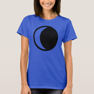 avtagande halvmåne måne t shirt