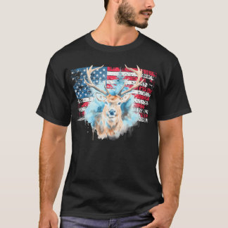 Avtal med USA Flagga Western 4:e juli-jakt T Shirt