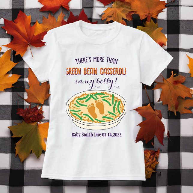 Avtryck av Baby för att visa Gravid i Thanksgiving T Shirt (Skapare uppladdad)