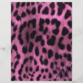 Avtryck av leopard på djur - rosa reklamblad