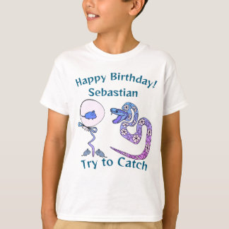 avtryck av t-shirt Grattis på födelsedagen snake