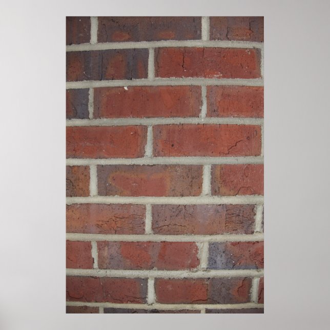 avtryck av tegelväggen struktur poster (Framsidan)