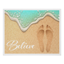 Avtryck i Sand-tema Perfect Poster