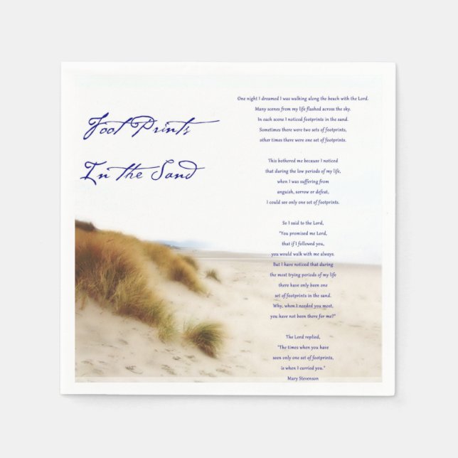 avtryck i sanden pappersservett (Framsidan)