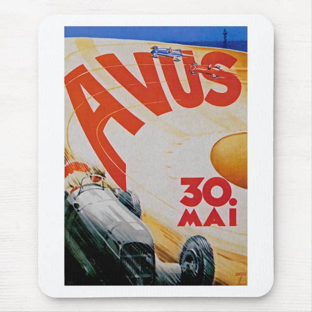 Avus Automobile Tävla Poster Musmatta (Framsidan)