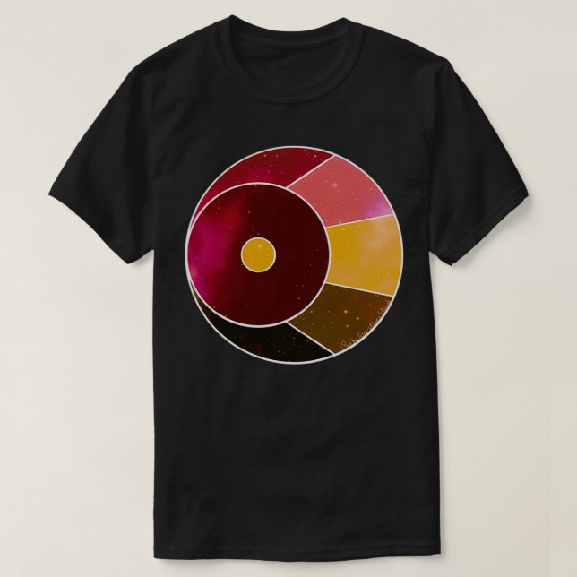 Avvänjning Crescent Måne red och orange T Shirt (Design framsida)