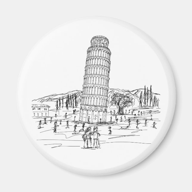 avvänjning torn av pisa magnet (Framsidan)