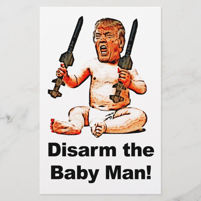 Avväpna Baby Man Brevpapper (Framsida)