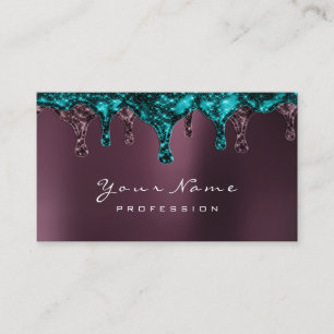 Avvattningsuppbyggnad Depilation Nagel Noir Teal Visitkort
