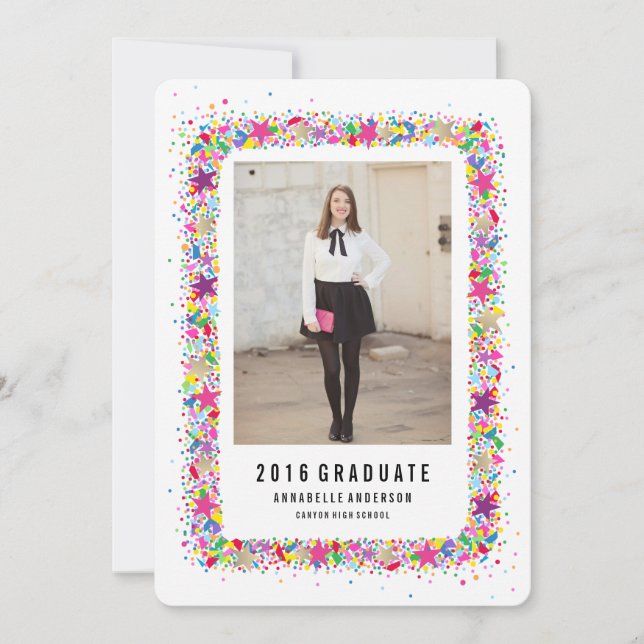 Avveckling av meddelandet om Konfetti Studenten Meddelande (Framsida)