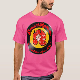Avvikande Rödhårig Retro Girl Gang Badge T Shirt