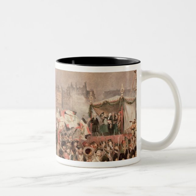 Avvikelsen av volontärerna 1792 Två-Tonad mugg (Höger)