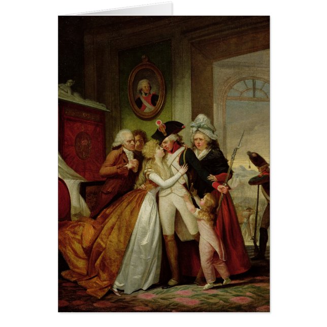 Avvikelsen av volontärerna hälsningskort (Framsidan)