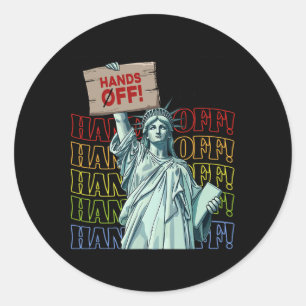 Avvisa Händer från Vintage... Vi amerikaner Fl Runt Klistermärke